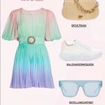 Rococo Sand Emi Ombré Pleated Mini Dress Green Size XS Photo 8