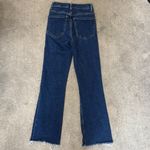 Mango MNG Denim Sienna Dark Wash Raw Hem Crop Jeans Size 1 Photo 2