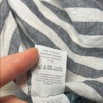 J.Crew  Graphite Gray and White Striped Women’s Linen Shirt with Double Pockets Photo 8