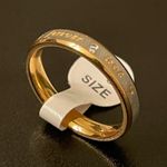 3mm cubic zirconia gold forever love ring size 9 Photo 1