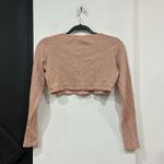 Savage X Fenty Thermal Longsleeve Crop Top Lounge Size Medium Pink Photo 3