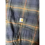 Carhartt  Relaxed Fit Plaid Cropped Long Sleeve Button Down Shirt‎ Size XL Photo 4