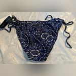 Ralph Lauren Women’s Small  Indigo Swim Bikini Bottom With Side Ties NWT Photo 1