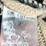 Hot & Delicious Women’s Kimono Cardigan Black White Striped Fringe Open Front Sw Photo 4