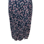 Free People ‎ Corrie Split Hem Ditsy Floral Print Midi Dress Black Red Size 6 Photo 4