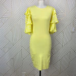 The Drop‎ @Jessicawang Polka Dot Ruffle Dress Lemon Yellow Size XS Photo 2