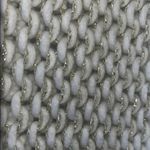 Chunky Gold and Cream Knitted Infinity Scarf Photo 1