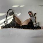 Daisy Fuentes  ~ Womens Bra Push Up Underwire Luxe Lace Black Beige ~ 34C Photo 6