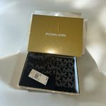 Michael Kors NWT NIB  All Over MK Logo Rhinestone Black Gold Beanie Scarf Set OS Photo 1