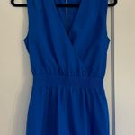 Bebe Royal Blue Cross Front Romper Photo 0