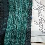 Alfred Angelo 80’s Teal Black Lace Flounced Elegant Formal Dress Photo 5