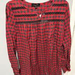 Suzanne Betro Plaid Long Sleeve Top Photo 0