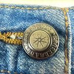 CROSSROADS 90s Vintage Blue Denim Midi Skirt Pockets Slit Women 12 Retro Western Photo 3