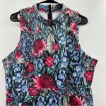 ASOS  Purple Pink Green Floral Print Sleeveless Sheath Midi Dress Size‎ 14 Photo 1