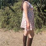 Floral Mini Dress in White and Red Photo 1