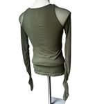 Free People  Intimates Green Scrunch Sleeve Seamless, Sz M/L Photo 6