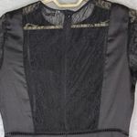 ZARA  Contrasting Lace Midi Dress Black Sheer Sexy Goth Punk Size Medium New Photo 3