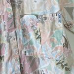 Vintage Cherokee Pastel Pink & Blue Floral Short Sleeve Button Up Shirt Size S Photo 2