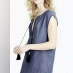 J.Crew Sleeveless Chambray Linen Tassel Beach Tunic Swim Coverup Size Large L Photo 8