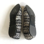 ZARA  Tweed Flats WITH TOECAP‎ Black Womens Size 38 US Size 7.5 Slip On Shoes Photo 5