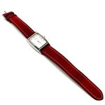 Pedre | Vintage Red Genuine Leather Silver Watch Photo 0