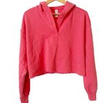 Yogalicious  Pink V-Neck Long Sleeve Crop Hoodie‎ Women’s Size Small Photo 0