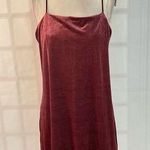 EXPRESS burgundy tiny ribbed velvet mini slip dress size medium Photo 0