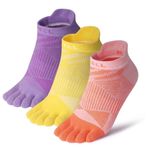 VWELL Five Toe Socks Unisex Blister Prevention Running Yellow Purple Pink M NWT Photo 0