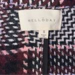 MELLODAY by Nordstrom S Wool Blend Pea Coat Black Plaid Longline Oversized Photo 2