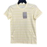 Everlane T Shirt Womens S Butter Yellow Striped Organic Cotton Preppy Casual NEW Photo 0
