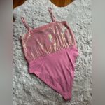 Vintage 90s escada by margaretha ley designer sequin pink bodysuit size 40 Photo 6