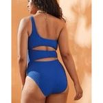 Aerie  Crinkle Cut Out One Shoulder One Piece Swimsuit
Orange Size Medium Photo 10