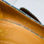 Gucci  CLASSIC BLUE DENIM MONOGRAM HORSEBIT ESPADRILLE WEDGES 37 Photo 11