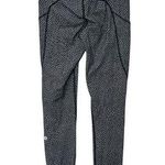 Lululemon Fast Free Leggings Stretch Frozen Fizz White Black Nulux Women Size 4 Photo 0