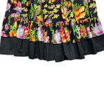 VTG Dancin Duds Womens Skirt XL Black Tropical Fish Ruffle Hem Prairie Cowgirl Photo 2