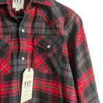 Ely Cattleman Women Flannel Top S Red Long Sleeve Pearl Snap Closure Western NEW Photo 4