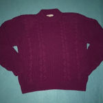 𝅺JUNIOR Connection cable knit long sleeve crewneck vintage sweater size M Pink Size M Photo 0