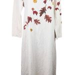 VTG 90s Fall Leaves National Wildlife Art Limited Maxi Dress Women’s Women’s XL Orange Photo 0