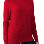 American Eagle  Crewneck Cableknit Sweater Red Photo 0