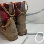 Roxy | Women's Brown Suede Fleece Lined Red Blanket Plaid Aster Boots Sz 7 Photo 3