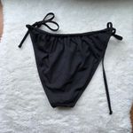 Shade & Shore Black Ribbed Tie Side Bikini Bottom Swimsuit Womens L (12-14) Photo 2