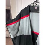Faded Glory  Black Red Gray Fleece Poncho Wrap Photo 1