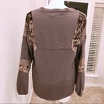 Blu Clover Sweatshirt Velvet & Lace Detail V Photo 4