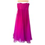 Theia Teresa Strapless Draped Tulle Gown‎ Zinnia Size 10 NWT Pink Photo 4