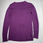 J.Crew   Women's HALF ZIP KNIT Asymmetrical SWEATER Wool Alpaca Blend Purple XS‎ Photo 8