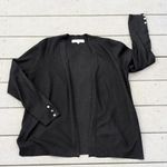 Verve Ami Black Open-Front Cardigan With Silver Button Detail On Wrists Photo 5