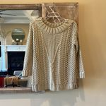 Alya Francescas Tan Crewneck Sweater Pullover  Cozy Womens Small Roomy New Photo 10