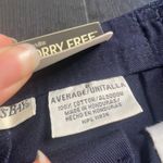 st. john's bay  Womens Navy Blue Worry Free Pleated Shorts Size 8 with Belt Photo 2