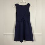 Maeve  Anthropologie Navy Blue Fit Flare Scalloped Lace Dress Size Small Formal Photo 3