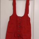 Forever 21 Red Overall Dress  Denim Photo 0